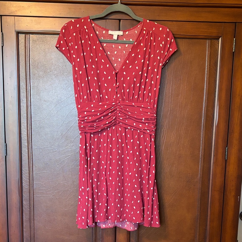 Chelsea28 Polka Dot Mini Dress Red White EUC size M Nordstrom Chelsea 28 Medium